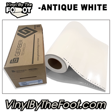 15" 3M/Gerber 220 Series Vinyl - Antique White gerber, 3m, scotchcal, 220 series, punched, vinyl by the foot, yard, roll, quality, envision, off white