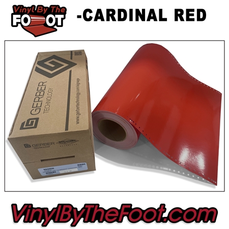 15" 3M/Gerber 220 Series Vinyl - Cardinal Red gerber, 3m, scotchcal, 220 series, punched, vinyl by the foot, yard, roll, quality, envision, cardinal red