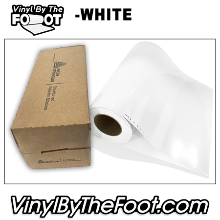 15" Avery A9 Series Vinyl - White avery, a9, high performance, series, punched, vinyl by the foot, yard, roll, quality, envision, white