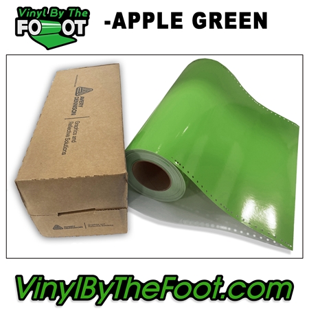 Avery A9 Series Vinyl - Apple Green avery, high performance, A9 series, punched, vinyl by the foot, yard, roll, quality, envision, apple green