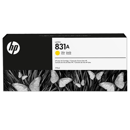 HP 831A (775ml) Latex Ink Cartridge - Yellow CZ683A, HP, 831A, cyan, latex ink, cartridge